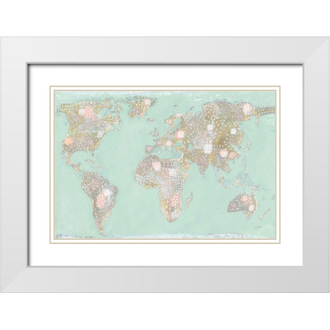 Artsy World Mint White Modern Wood Framed Art Print with Double Matting by Mack, Lynn