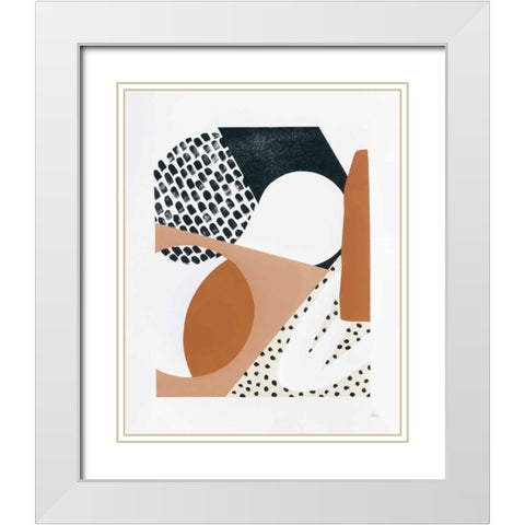 Luminous Tumble I Warm White Modern Wood Framed Art Print with Double Matting by Marshall, Laura