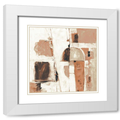 Down to the Street Warm White Modern Wood Framed Art Print with Double Matting by Schick, Mike