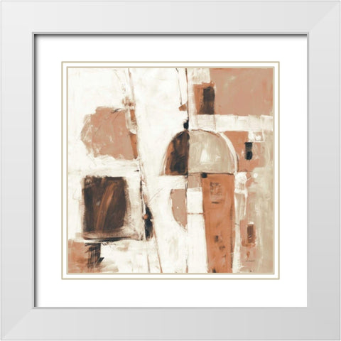 Down to the Street Warm White Modern Wood Framed Art Print with Double Matting by Schick, Mike