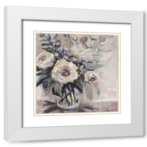 Delighted Greige White Modern Wood Framed Art Print with Double Matting by Vertentes, Jeanette