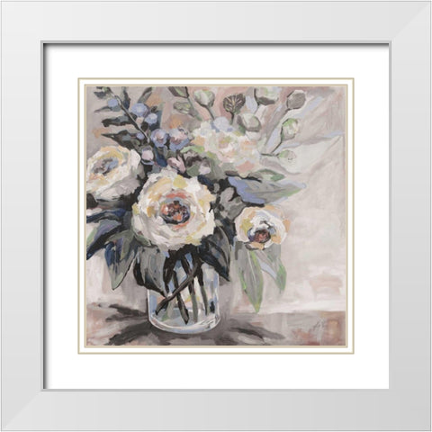 Delighted Greige White Modern Wood Framed Art Print with Double Matting by Vertentes, Jeanette