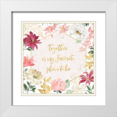 All You Need is Love II White Modern Wood Framed Art Print with Double Matting by Grove, Beth