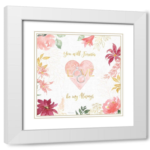 All You Need is Love VII White Modern Wood Framed Art Print with Double Matting by Grove, Beth