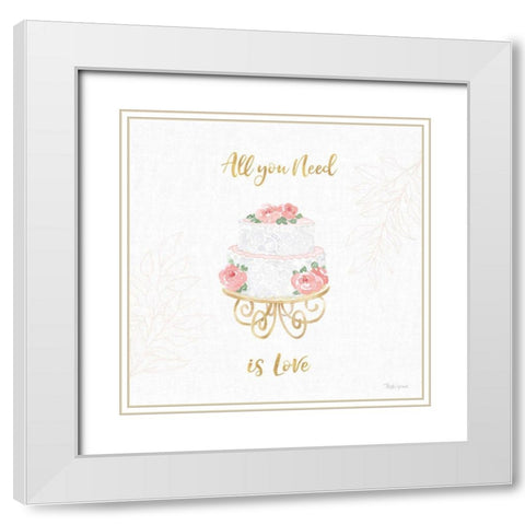 All You Need is Love IX White Modern Wood Framed Art Print with Double Matting by Grove, Beth