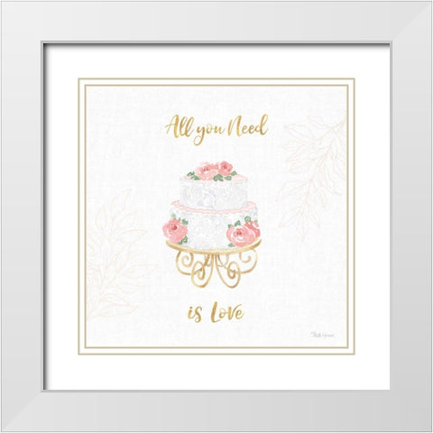 All You Need is Love IX White Modern Wood Framed Art Print with Double Matting by Grove, Beth