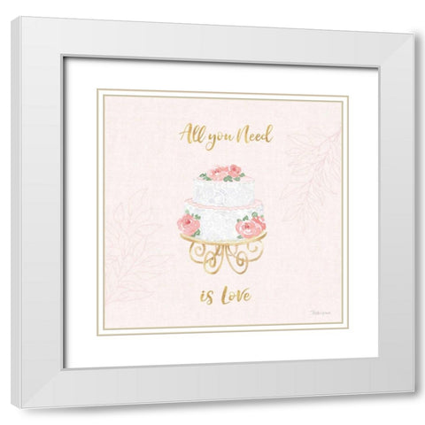 All You Need is Love IX Pink White Modern Wood Framed Art Print with Double Matting by Grove, Beth