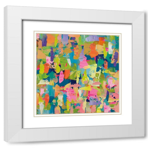 High Spirits White Modern Wood Framed Art Print with Double Matting by Vertentes, Jeanette