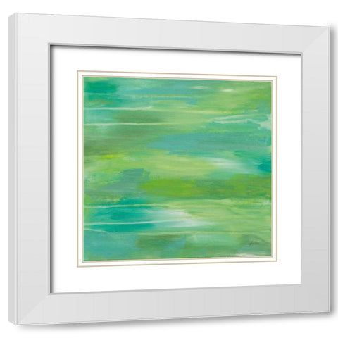 Elation White Modern Wood Framed Art Print with Double Matting by Vertentes, Jeanette