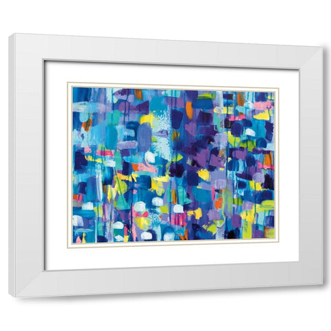 Gaiety White Modern Wood Framed Art Print with Double Matting by Vertentes, Jeanette