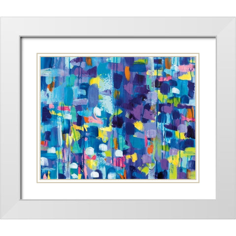 Gaiety White Modern Wood Framed Art Print with Double Matting by Vertentes, Jeanette