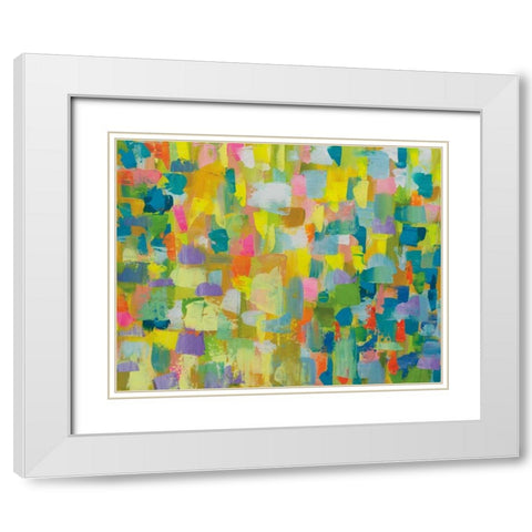 Merrymaking White Modern Wood Framed Art Print with Double Matting by Vertentes, Jeanette