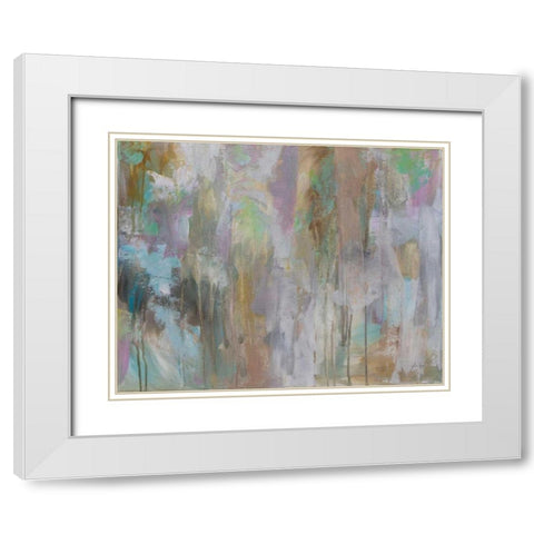 Frolic White Modern Wood Framed Art Print with Double Matting by Vertentes, Jeanette