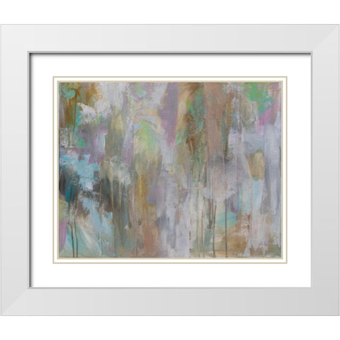 Frolic White Modern Wood Framed Art Print with Double Matting by Vertentes, Jeanette
