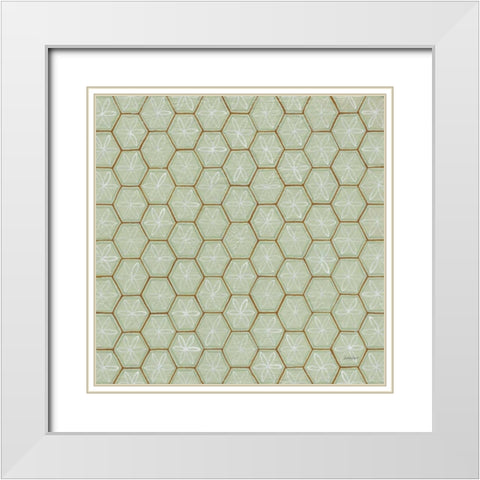 Hex II White Modern Wood Framed Art Print with Double Matting by Lovell, Kathrine