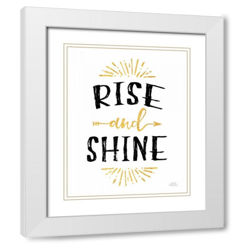 Morning Motivation II White Modern Wood Framed Art Print with Double Matting by Marshall, Laura