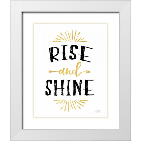 Morning Motivation II White Modern Wood Framed Art Print with Double Matting by Marshall, Laura