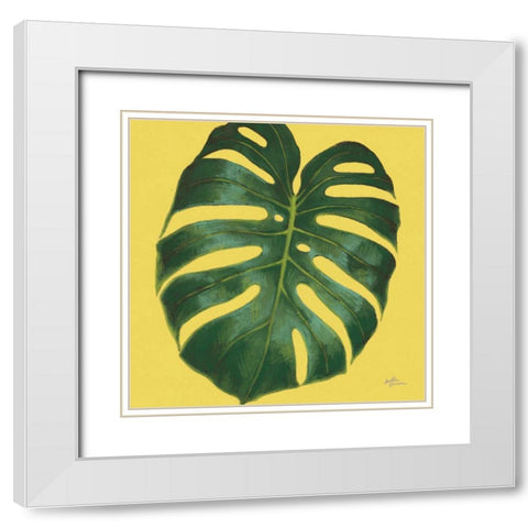 Welcome to Paradise XIII Yellow White Modern Wood Framed Art Print with Double Matting by Penner, Janelle