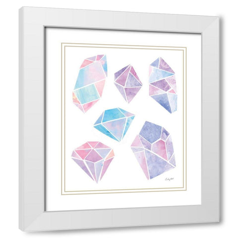 Shine I White Modern Wood Framed Art Print with Double Matting by Prahl, Courtney