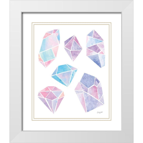Shine I White Modern Wood Framed Art Print with Double Matting by Prahl, Courtney