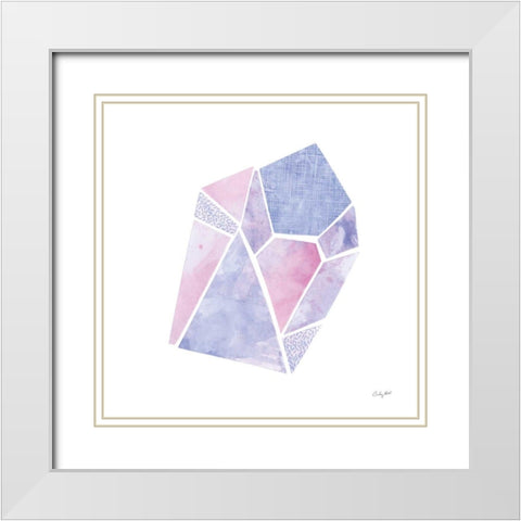 Shine IV White Modern Wood Framed Art Print with Double Matting by Prahl, Courtney