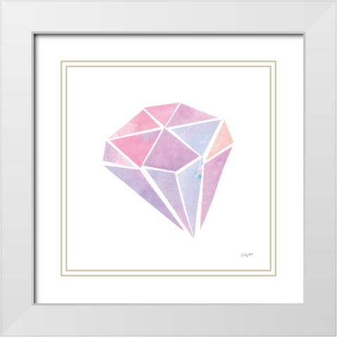 Shine V White Modern Wood Framed Art Print with Double Matting by Prahl, Courtney