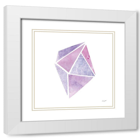 Shine VI White Modern Wood Framed Art Print with Double Matting by Prahl, Courtney