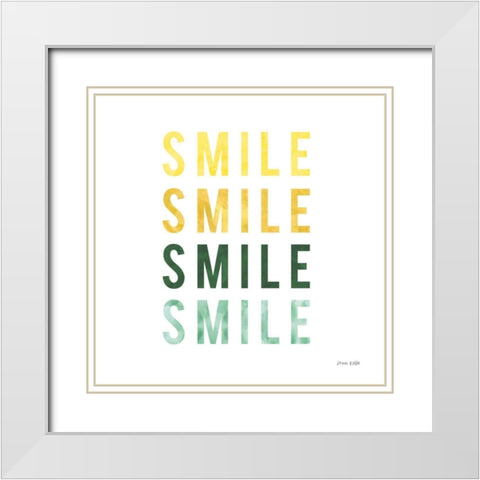 Smile Smile White Modern Wood Framed Art Print with Double Matting by Kelle, Ann