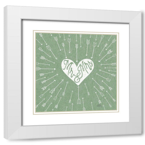 Lovestruck I Sq White Modern Wood Framed Art Print with Double Matting by Marshall, Laura