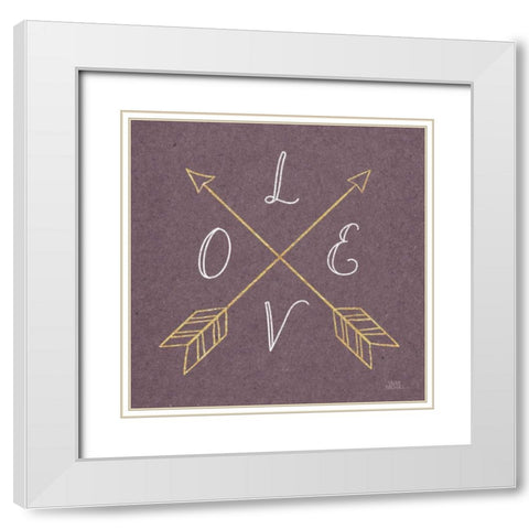 Lovestruck II Sq White Modern Wood Framed Art Print with Double Matting by Marshall, Laura