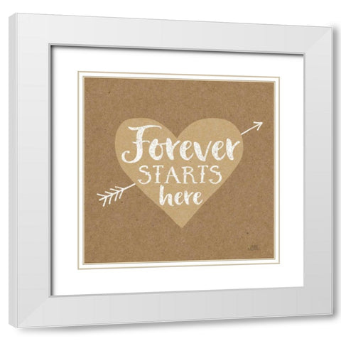 Lovestruck III Sq White Modern Wood Framed Art Print with Double Matting by Marshall, Laura