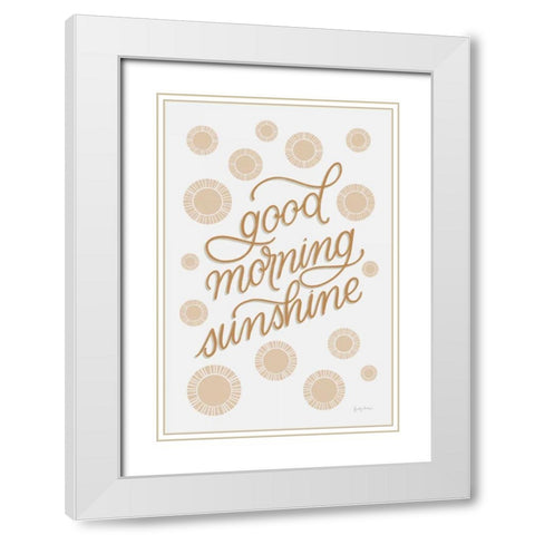 Boho Nursery V White Modern Wood Framed Art Print with Double Matting by Thorns, Becky