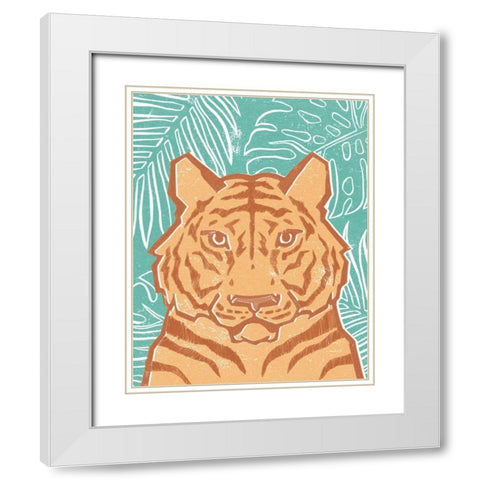Jungle I White Modern Wood Framed Art Print with Double Matting by Hershey, Moira