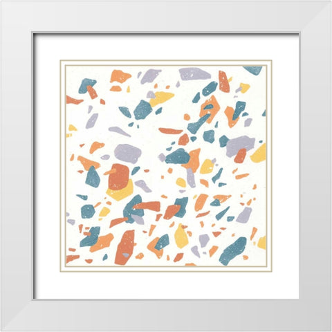 Terrazzo Sunset II White Modern Wood Framed Art Print with Double Matting by Hershey, Moira