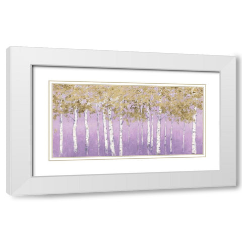 Shimmering Forest Lavender Crop White Modern Wood Framed Art Print with Double Matting by Wiens, James