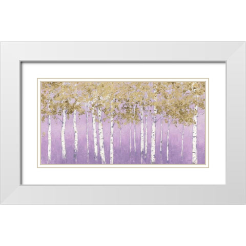 Shimmering Forest Lavender Crop White Modern Wood Framed Art Print with Double Matting by Wiens, James