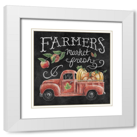 Harvest Chalk VII White Modern Wood Framed Art Print with Double Matting by Urban, Mary