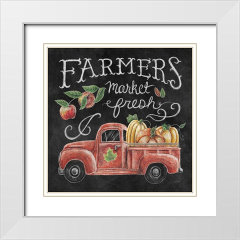 Harvest Chalk VII White Modern Wood Framed Art Print with Double Matting by Urban, Mary