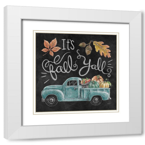 Harvest Chalk VIII White Modern Wood Framed Art Print with Double Matting by Urban, Mary