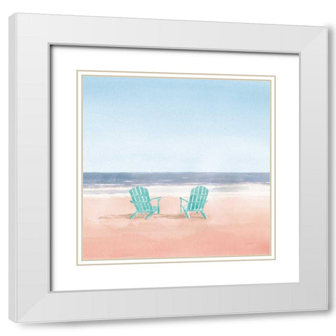 Salento Coast II Coral Cove White Modern Wood Framed Art Print with Double Matting by Wiens, James