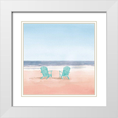 Salento Coast II Coral Cove White Modern Wood Framed Art Print with Double Matting by Wiens, James