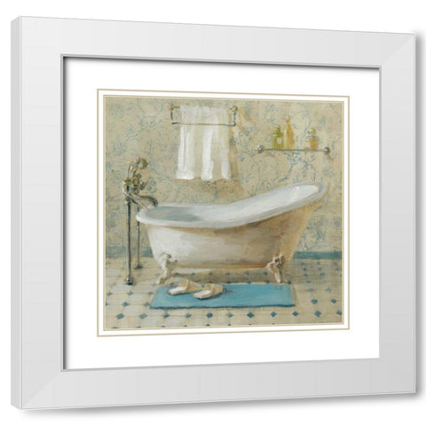 Victorian Bath III White Modern Wood Framed Art Print with Double Matting by Nai, Danhui
