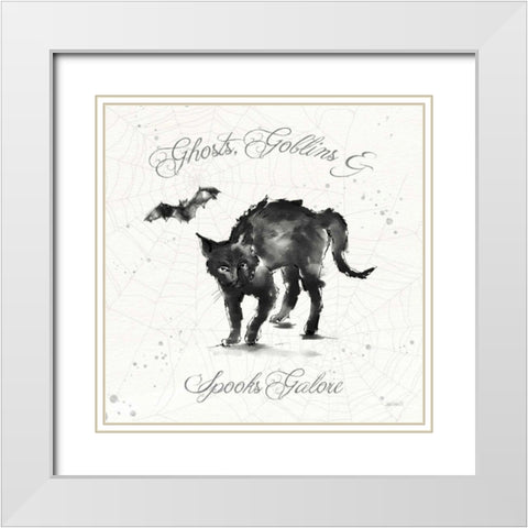 Phantoms of the Night IX White Modern Wood Framed Art Print with Double Matting by Tavoletti, Anne