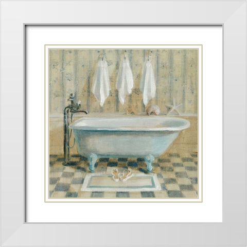 Victorian Bath IV White Modern Wood Framed Art Print with Double Matting by Nai, Danhui