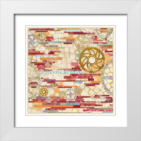 EU Timetable I Red White Modern Wood Framed Art Print with Double Matting by Ferguson, Kathy