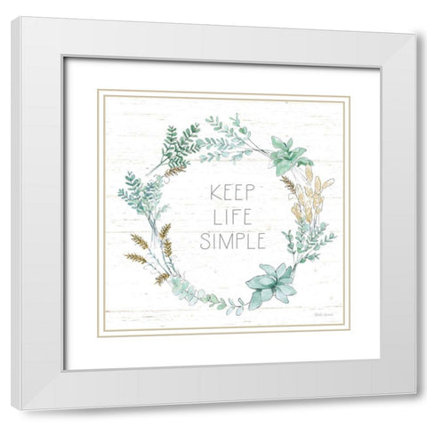 Farmhouse Cotton IX Neutral White Modern Wood Framed Art Print with Double Matting by Grove, Beth