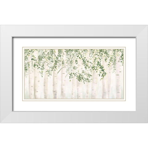 Fresh Forest Green White Modern Wood Framed Art Print with Double Matting by Wiens, James