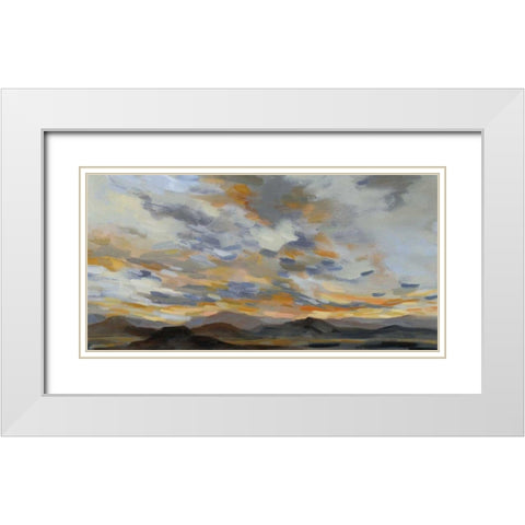 High Desert Sky I Navy White Modern Wood Framed Art Print with Double Matting by Vassileva, Silvia