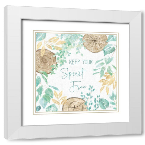 Natures Leaves V White Modern Wood Framed Art Print with Double Matting by Grove, Beth