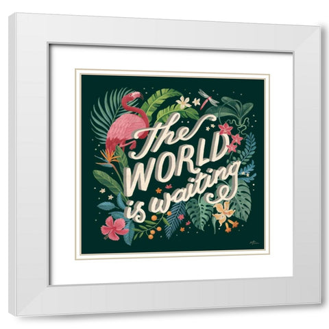 Jungle Love VIII White Modern Wood Framed Art Print with Double Matting by Penner, Janelle